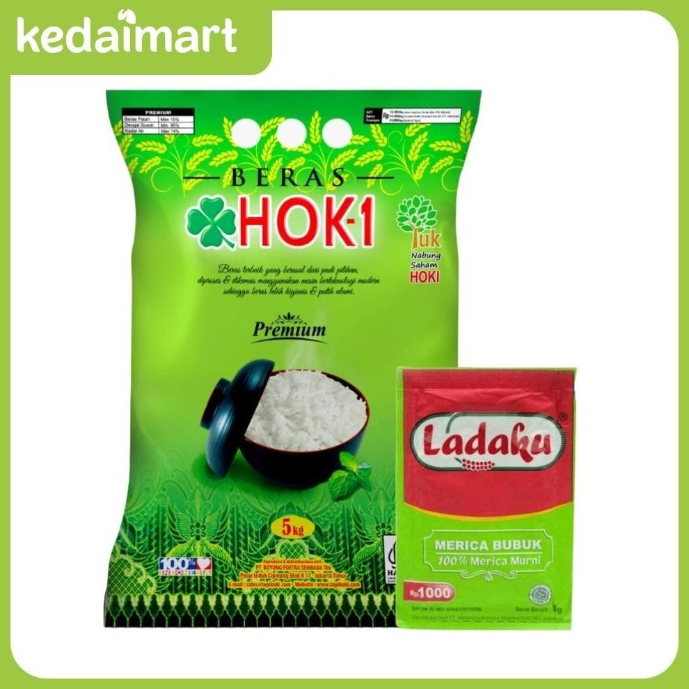 

ready KM Paket Beras Hoki 5 Kg dan Ladaku Merica Bubuk Pcs murah
