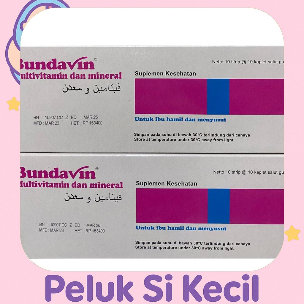 New Bundavin Box 100 Kaplet Multivitamin Ibu Hamil
