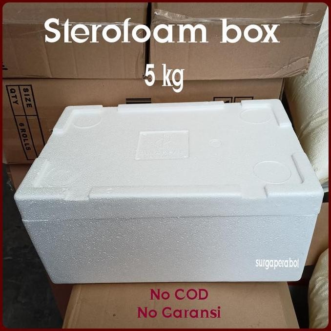 

baru Box Styrofoam 5kg Packing Ikan Beku Sterofoam Prozen Food sterofom KG