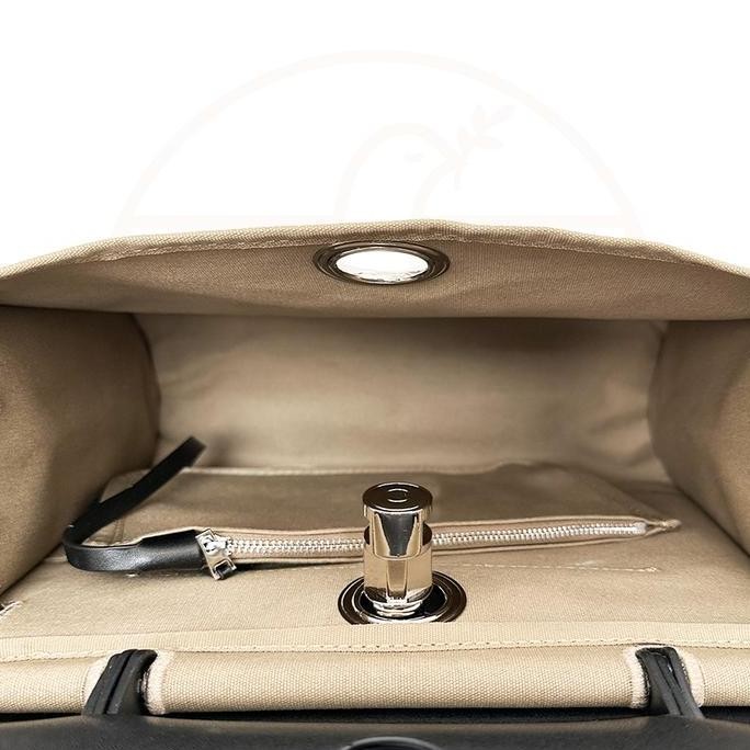 Murah Herbag By Polein - New Arrival Tas Wanita Handbag With Lock & Keys Premium Canvas Leather Insi