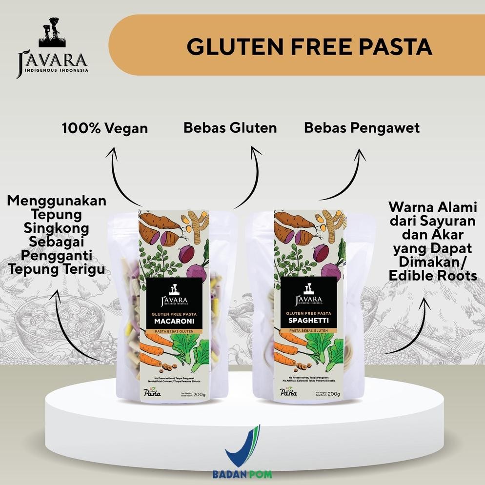 

ready Javara Gluten Free Pasta Spaghetti - Pasta Bebas Gluten 200g murah