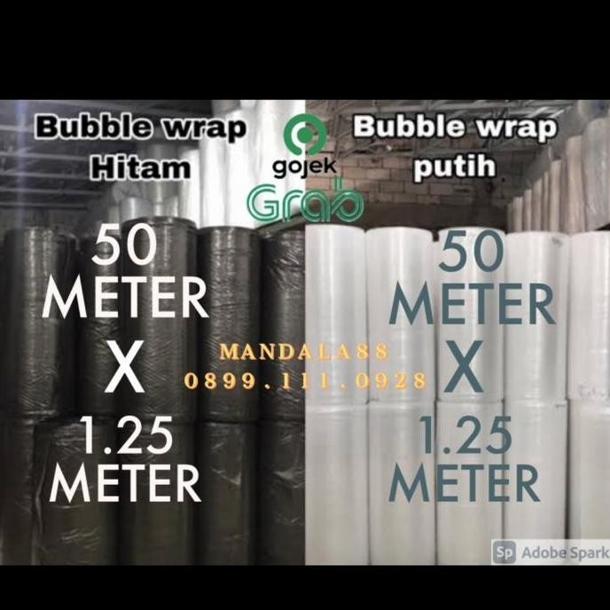 

ready stock Jual Rugi!! Habisin Stock! Bubble Wrap ROLL 1.25Mtr x 50Mtr
