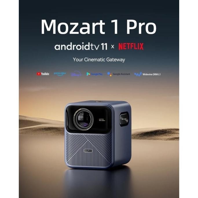WANBO MOZART 1 PRO - Smart Android Projector 900 ANSI Lumens - Support Auto Fokus