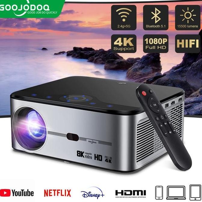 Wifi 8k Proyektor Full HD 1080p Suport Android  Home Projetor