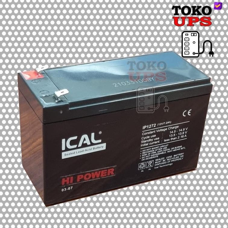 Promo Aki Kering Ical Ups Ica Apc Prolink Ical Ip1272 12V7.2Ah Ical 12V 7Ah Fth-