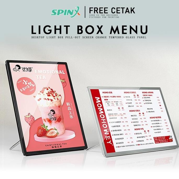 

ready LED MENU DISPLAY Size A3 & A4 Bisa POTRAIT&LANDSCAPE