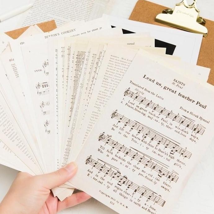 

baru Vintage Material Scrapbook Paper Isi 57 Pcs Kertas Kraft Old Style