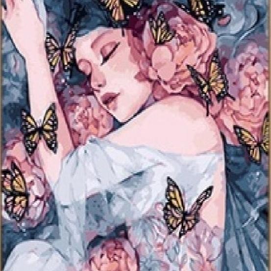 

ready [WITH FRAME] Paint By Number Set 40 x 50 cm Girl Series / DIY Painting Kit Numbers Lukis Canvas 40x50cm - Melukis Nomor Angka Numbering Kanvas Art Gambar Anak Dewasa - Kids Adult