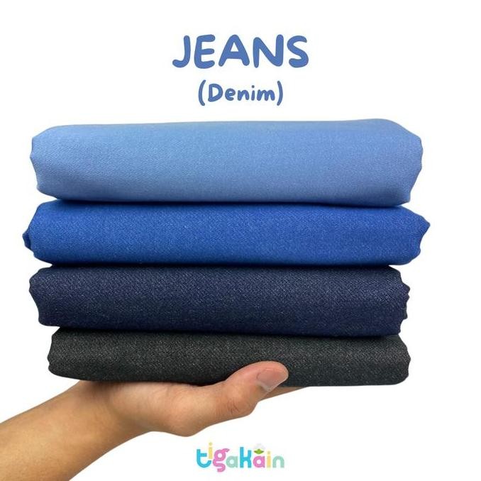 1 Meter Bahan Jeans Kain Denim murah