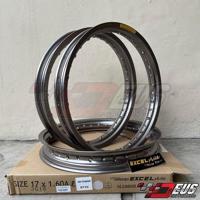 Velg TK Takasago Excel Asia Ring 17 140 160 185 Titanium & black