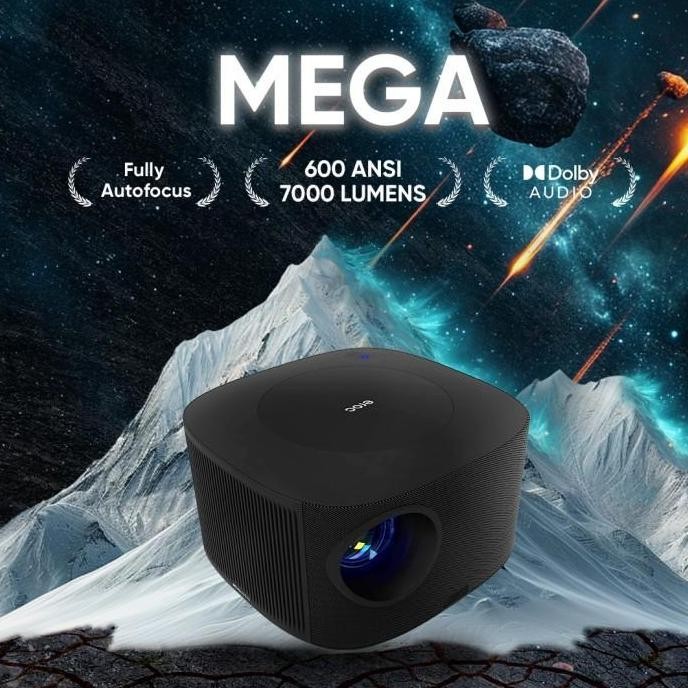[Smart Proyektor] EROC MEGA- Dolby Audio - Fully Autofocus - Built in Speaker - 7000 Lumens  [BISA C
