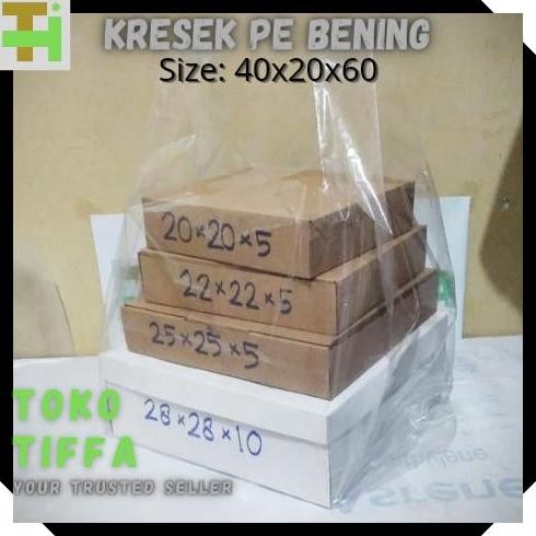 ready stock Kresek PE bening 40x60 tebal 05 kantong plastik