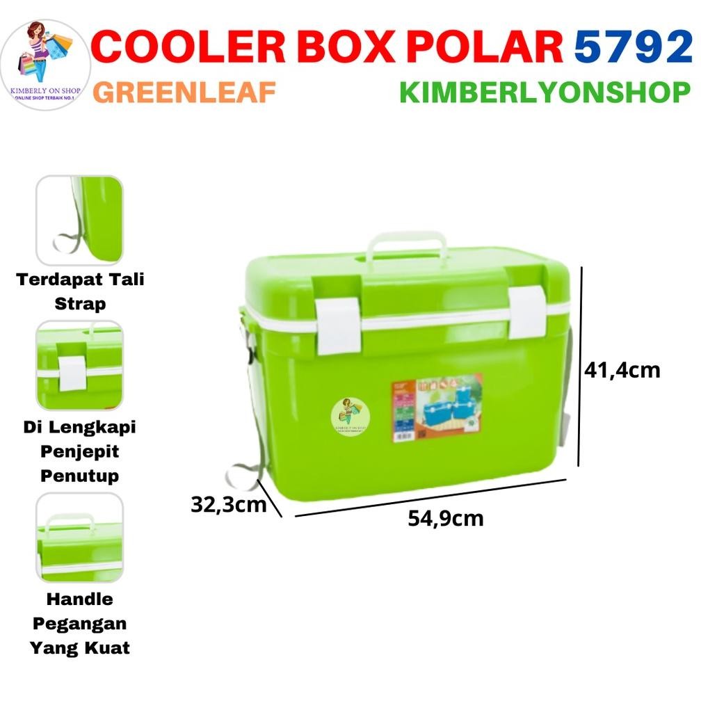 Cooler Box Polar Ice Box 30 Liter 5792 Green Leaf Kotak Es Ready