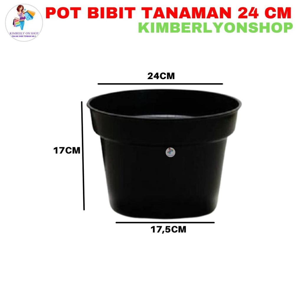 Pot Bunga Plastik 24Cm / Grosir Pot Bunga Baru