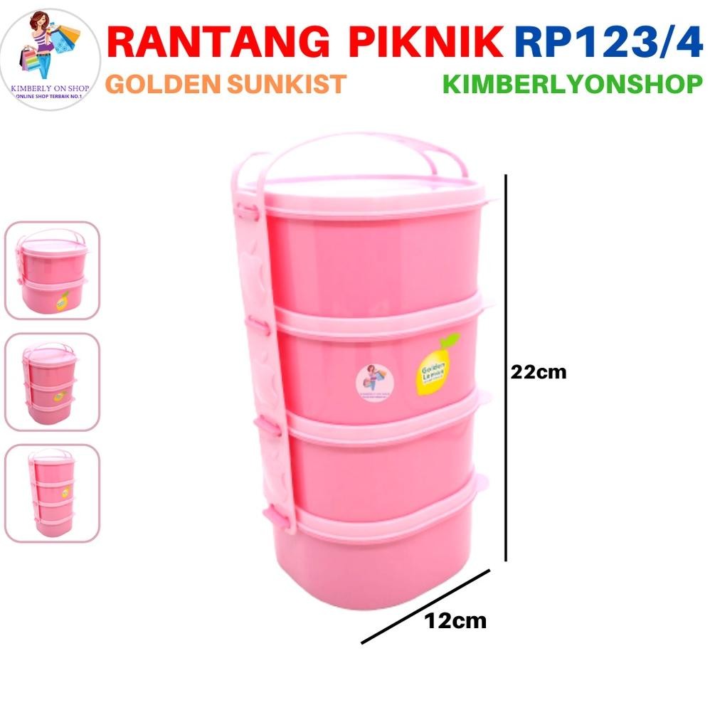 Rantang Piknik Susun Anak Wadah Saji Makanan Rp 123 Golden Sunkist Stock