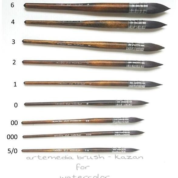 

ready Artemedia Kazan-m Brush Kuas Lukis Cat Air Bulu Tupai Myarts