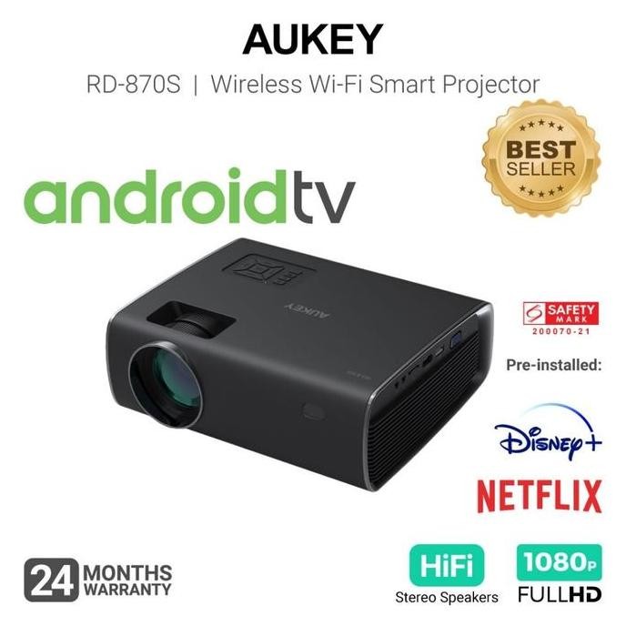AUKEY RD 870S projektor Full HD Android TV OS / RD 870S / RD 870 led Lamp Lcd