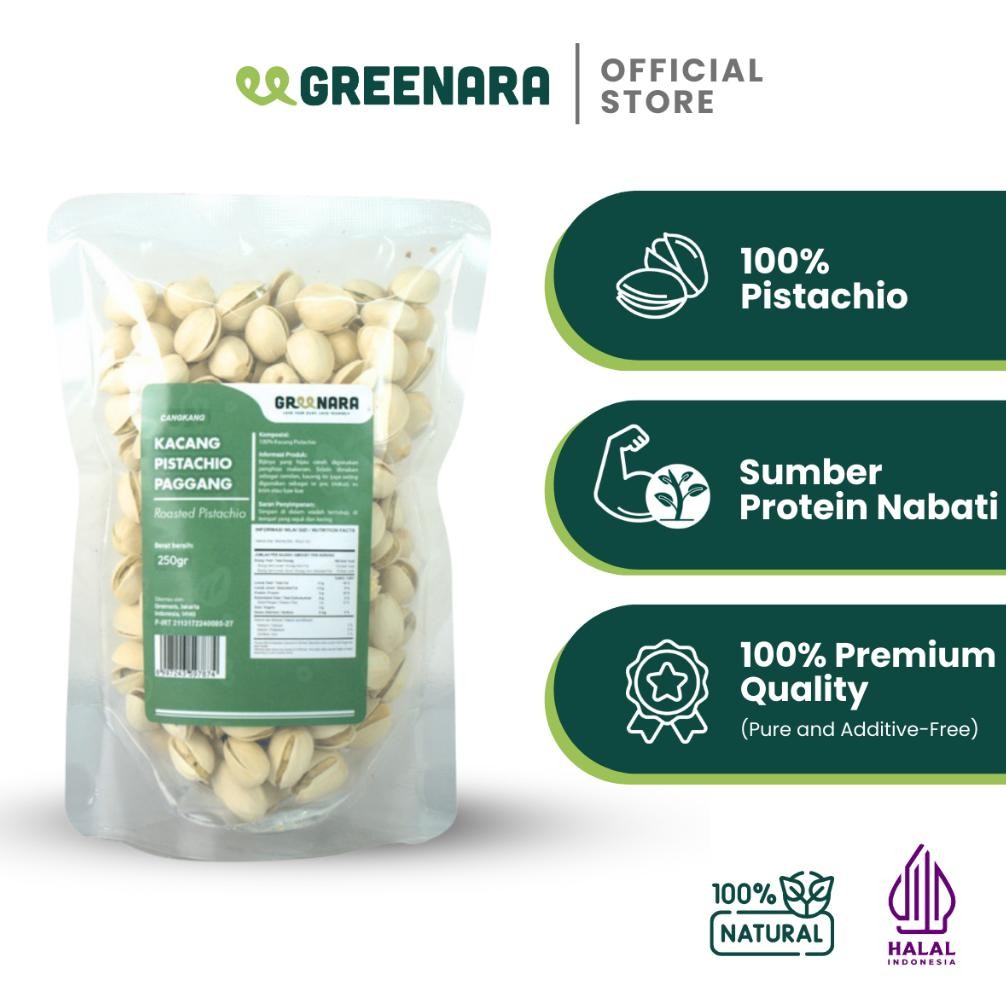 

ready Greenara - Pistachio Cangkang 250gr murah