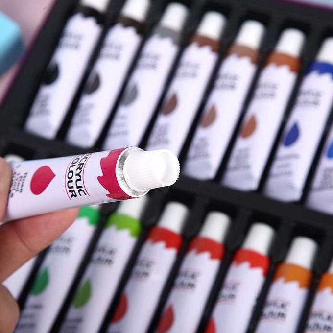 

ready 24 Warna Acrylic Paint Set Darn Good Painting Yarn 24 Pcs Cat Akrilik