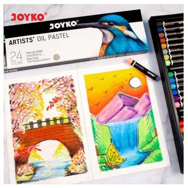 

ready Joyko Artists Oil Pastel OP-24ART /Crayon Krayon Minyak 24 Warna Color