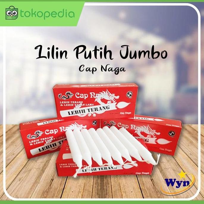 ready Lilin Putih Jumbo / Lilin Mati Lampu