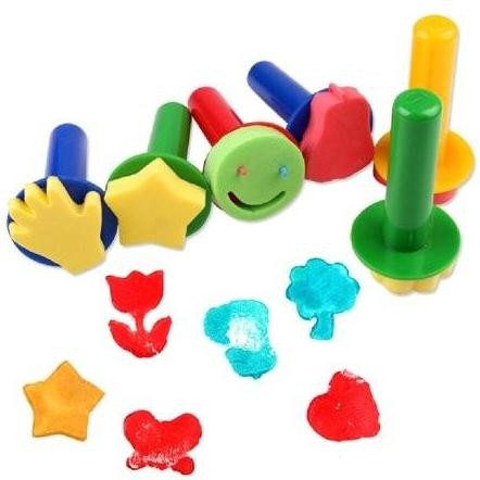 

ready Eva Sponge Painting Brush Stamper Isi 6 Mainan Kuas Lukis Anak