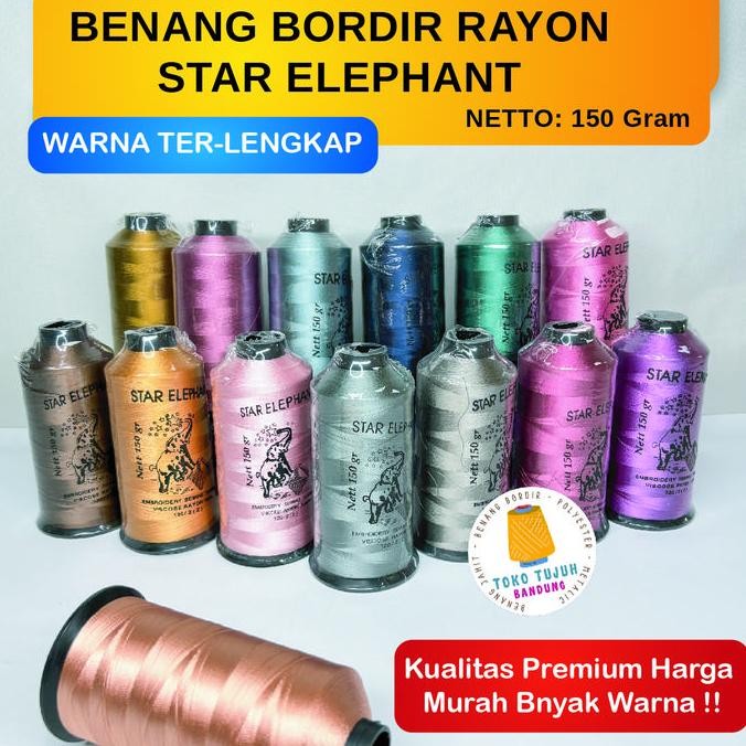 Star Elephant Benang Bordir Rayon Berat: 150 Gram murah