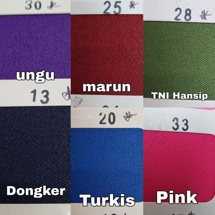 Kain Drill Twill Polyester PE Hi Tech Lb 150 cm Eceran YARD Seragam murah