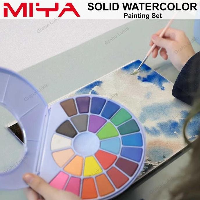 

ready Miya Himi Solid Watercolor Set with Brush