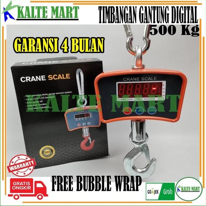 Timbangan Gantung Digital Timbangan Barang Digital 500kg 0,2kg