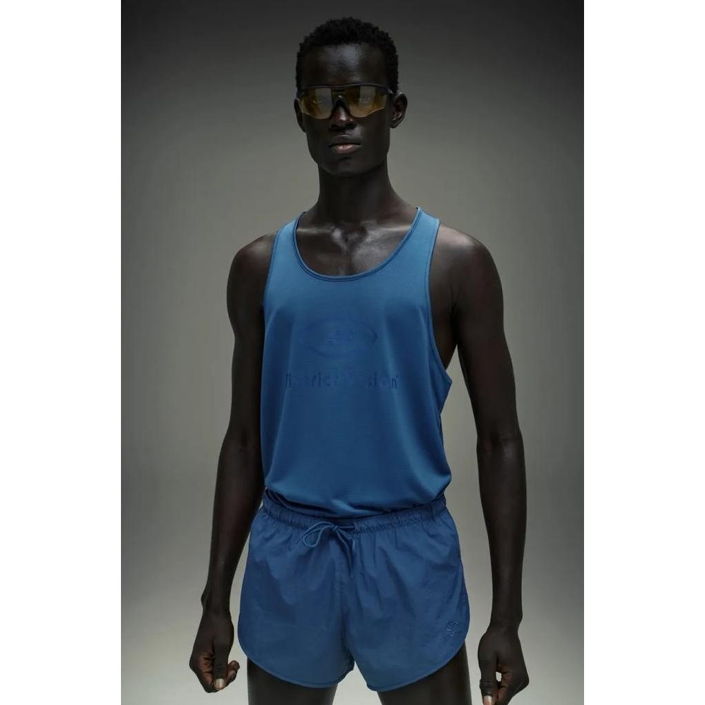 District Vision New Balance DV + NB Singlet Vintage Blue running top