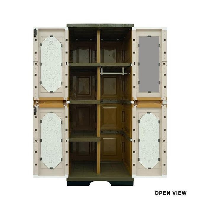 Club Ultra Junior 1 Mirror - Lemari Penyimpanan Plastik - Lemari Pakaian Minimalis - Lemari Baju Min