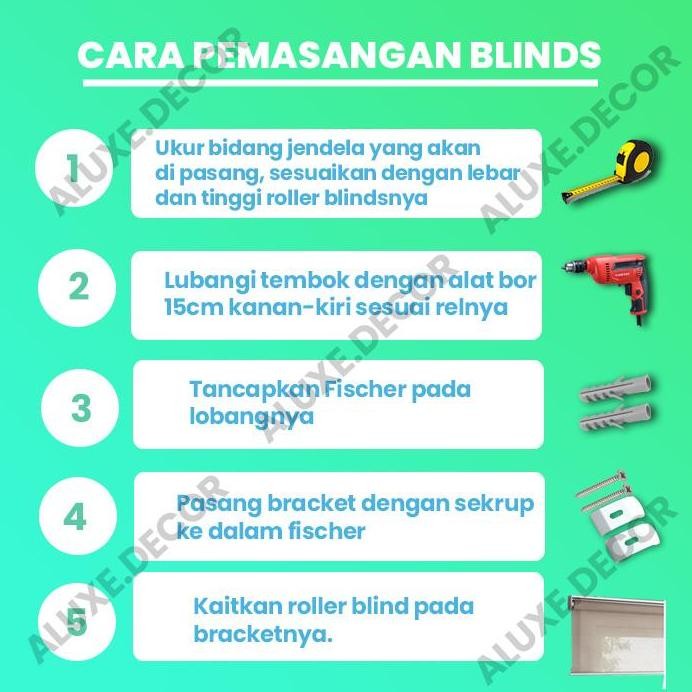 Roller Blind Blackout Sharp Point - Roller Blinds murah