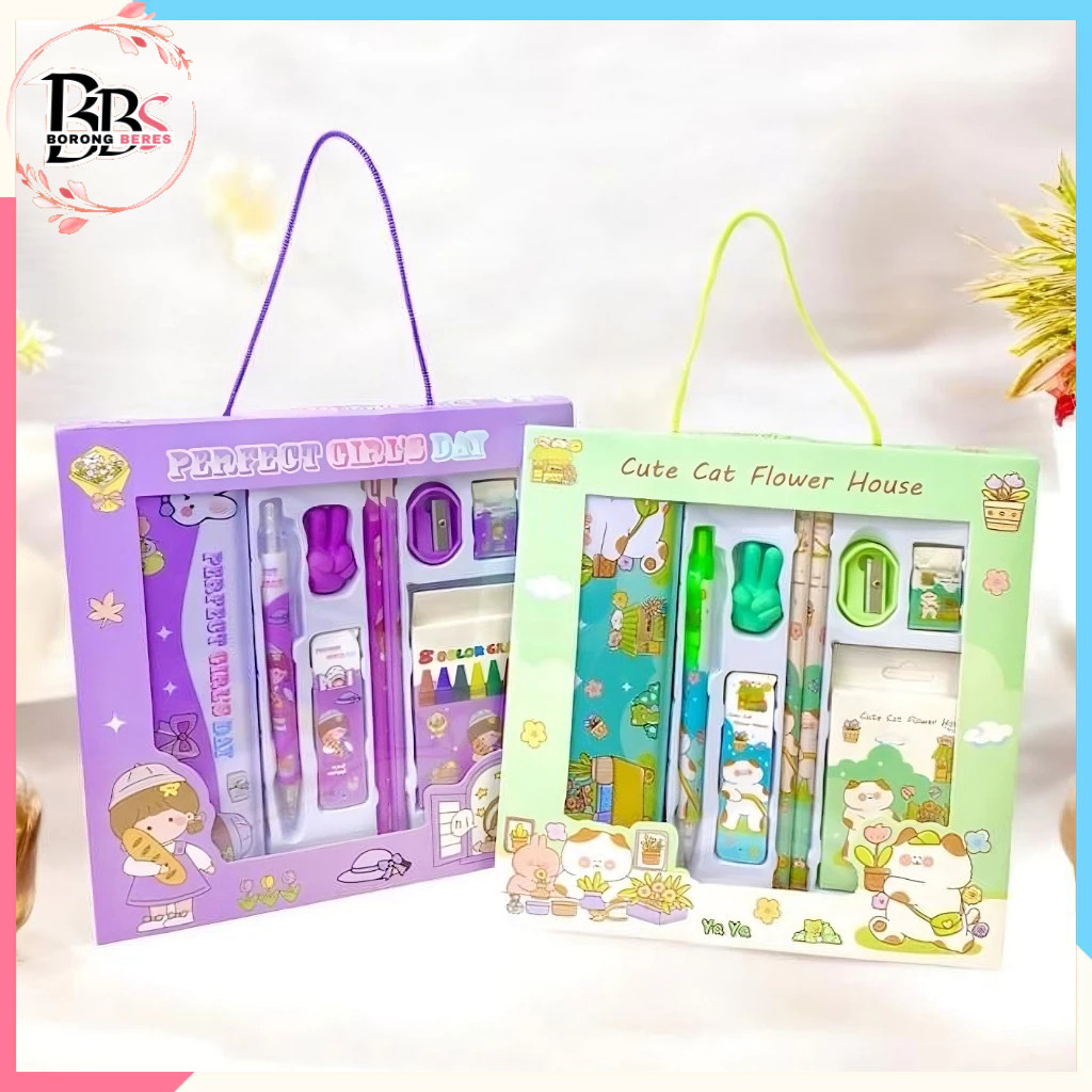 

BORES Alat Tulis Set 9 In1 Stationery Karakter Lucu Set Perlengkapan Alat Tulis Sekolah Anak-Anak Murah Lengkap Souvenir Ulang Tahun Anak Alat Tulis 9 IN 1 Free Tempat Pensil Kaleng