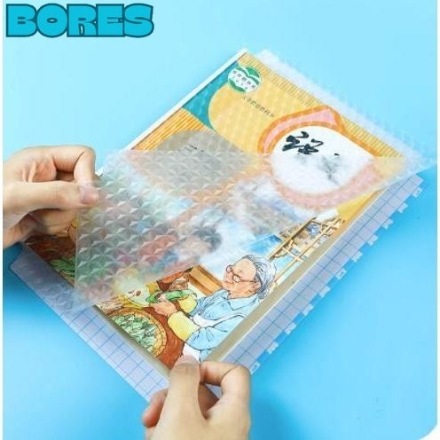 

BORES Stiker Sampul Buku Bening Isi 10 Lembar Self-Adhesive Book Cover Waterproof Sticker Sampul Buku Tulis Sekolah Diamond Transparant Polos Pelindung Cover Buku Paket Cetak LKS Dengan Perekat Model Buram Tahan Air 10Pcs