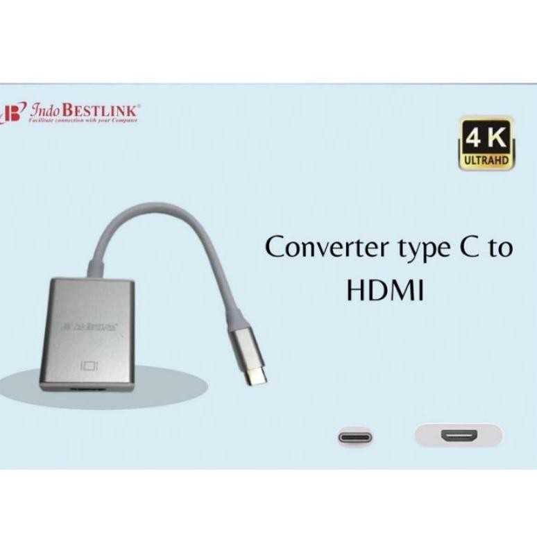 Baru Type-C (Usb C) To Hdmi Converter Adapter / Converter Type C To Hdmi