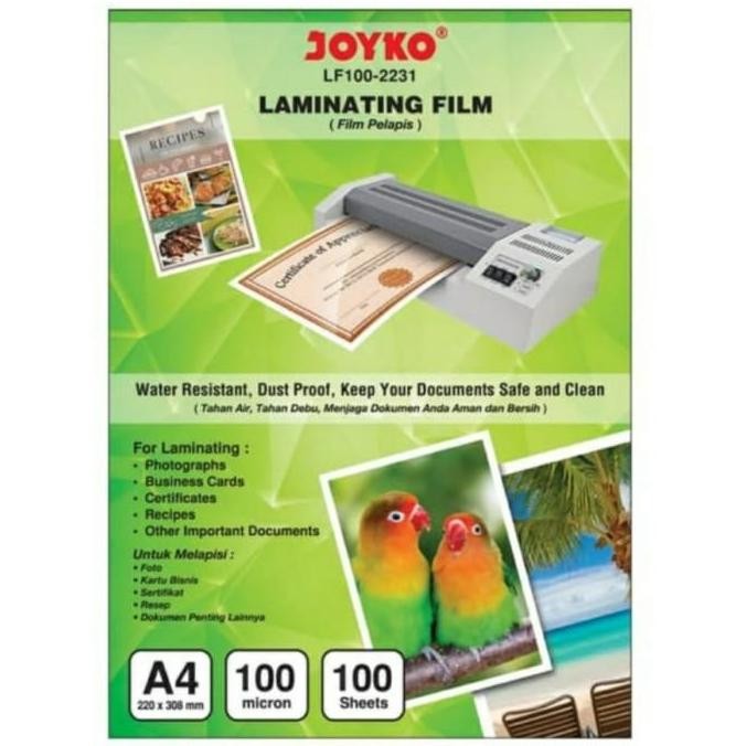 

[[ XIAMUNG / PLASTIK LAMINATING / LAMINATING FILM A4 - JOYKO ISI 100 LEMBAR BEST SELLER