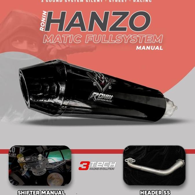 Promo Motor Matic 150Cc - 160Cc Knalpot 3 Suara 3Tech Ronin Hanzo Original Dan Bergaransi Resmi Full