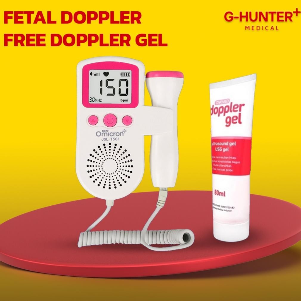 Fetal Doppler Pendetaksi Detak Jantung Janin + Free Gel Ultrasound Dan Baterai / Fetal Doppler Taff 