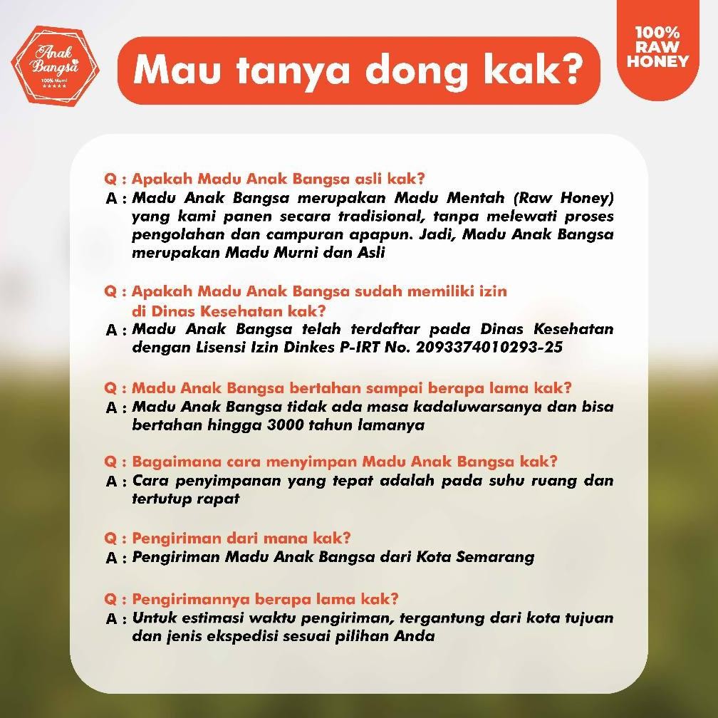 

Madu Asli Hutan Murni Nektar Multiflora 1 kg - Madu Anak Bangsa Grade A 100% Alami Raw Honey