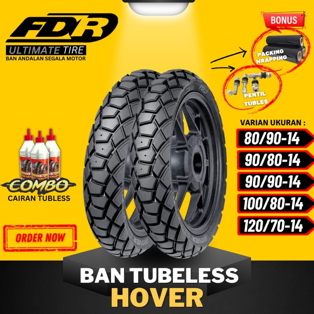 Produk Baru Ban FDR Hover Ring 14 Tubeless (80/90 - 120/70) | Ban Matic Offroad Onroad | Beat Vario 