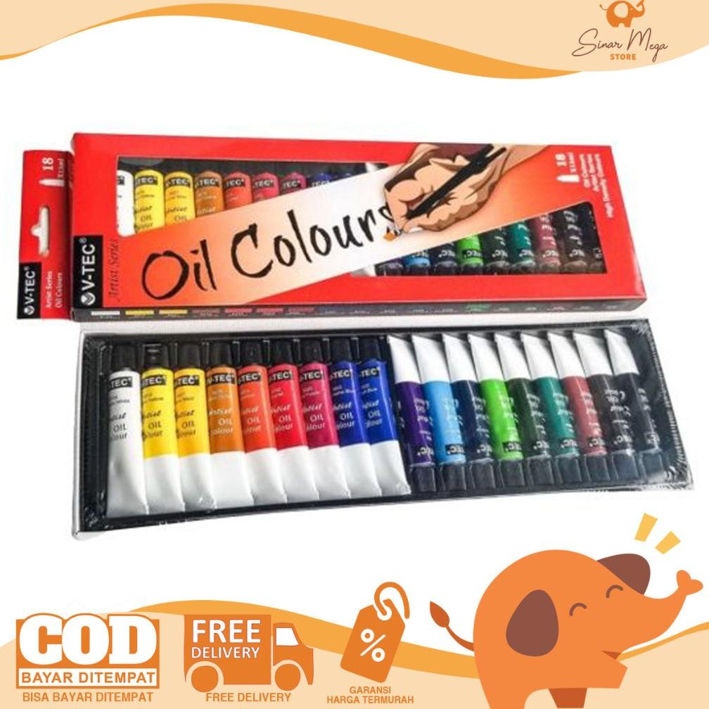 

Vtec V-Tec Oil Colour VT-1386/O 12 ml 12 Colours / Cat Akrilik 12 Warna Terlaris