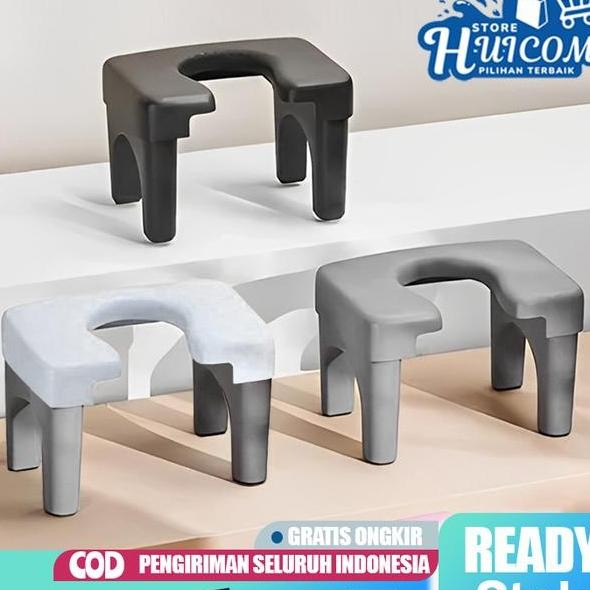 Huicome Kursi Toilet Jongkok Kamar Mandi Kloset Jongkok Flush Kursi Toilet Dudu Hitam K Kursi Jongko