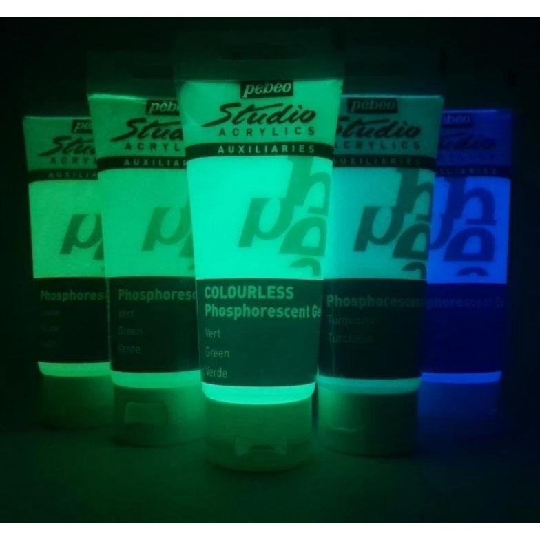 

PEBEO GLOW IN THE DARK ACRYLIC PAINT 100 ML PHOSPHORESCENT GEL CAT FOSFOR Terlaris