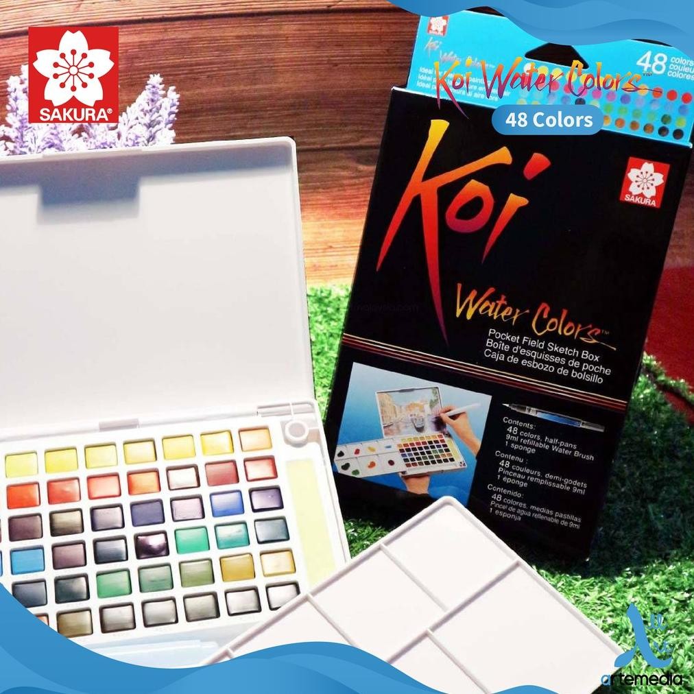 

Sakura Koi Watercolor 48 Pocket Field Sketch Box Set Cat Air Terlaris
