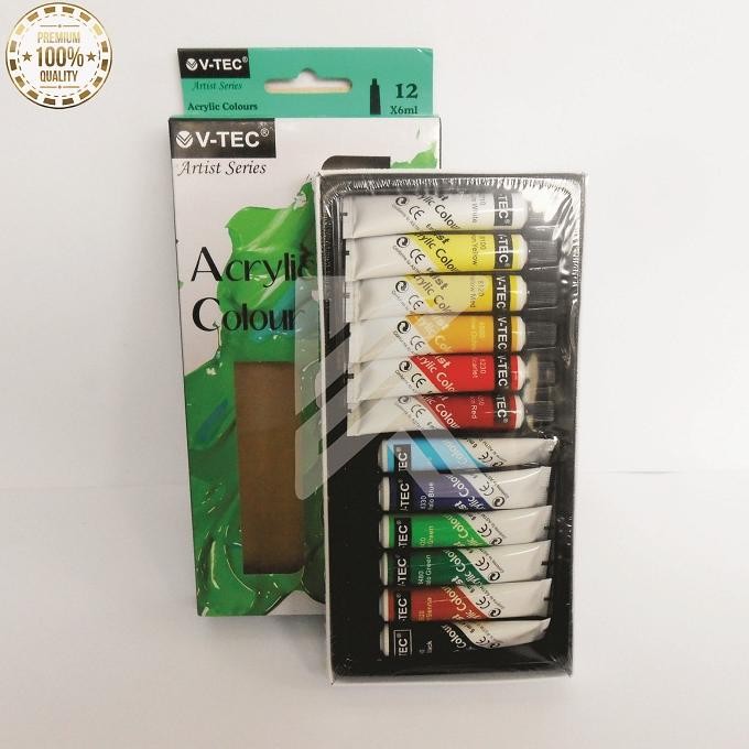 

Cat Akrilik Set 12 Warna / Cat Acrylic Colour 12 (6ml) / Water Colour Terlaris