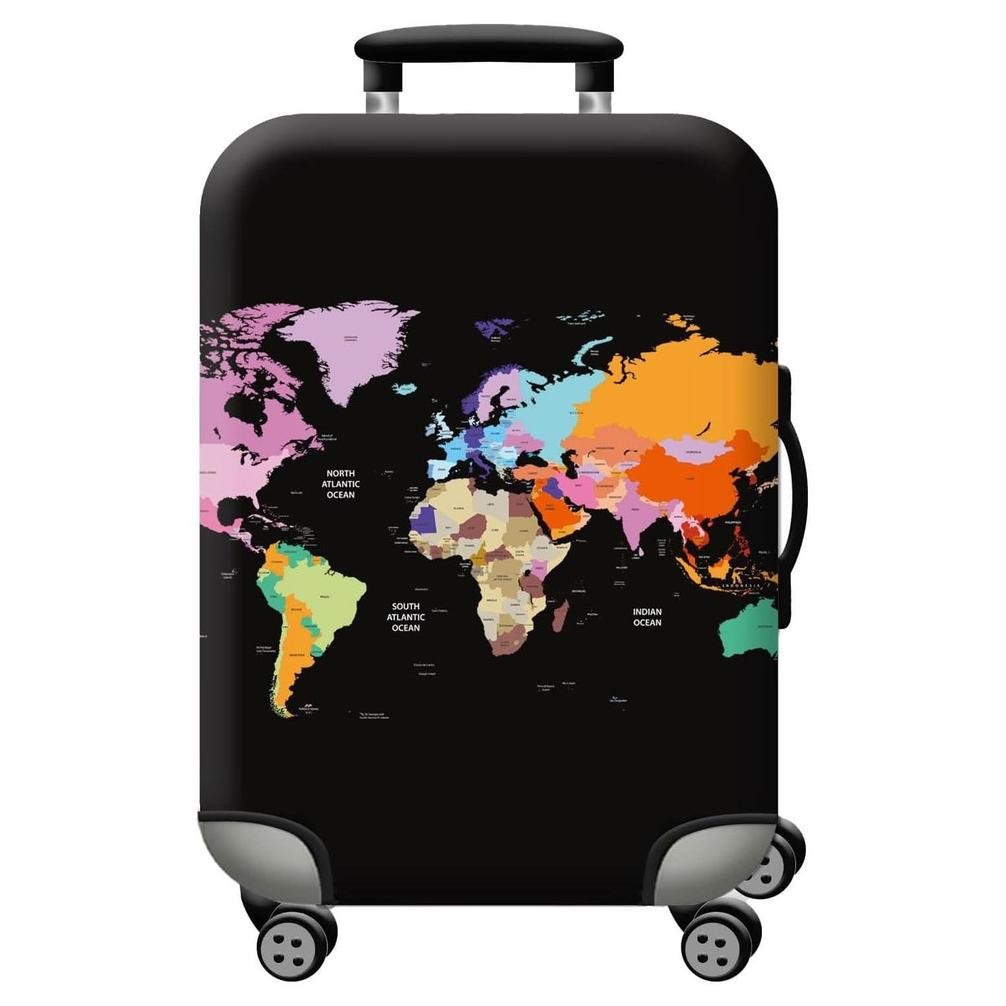 Travguard Sarung Koper Elastis 22-24 Inch Bahan Spandex Polyester Motif Map Intercontinental - Pelin