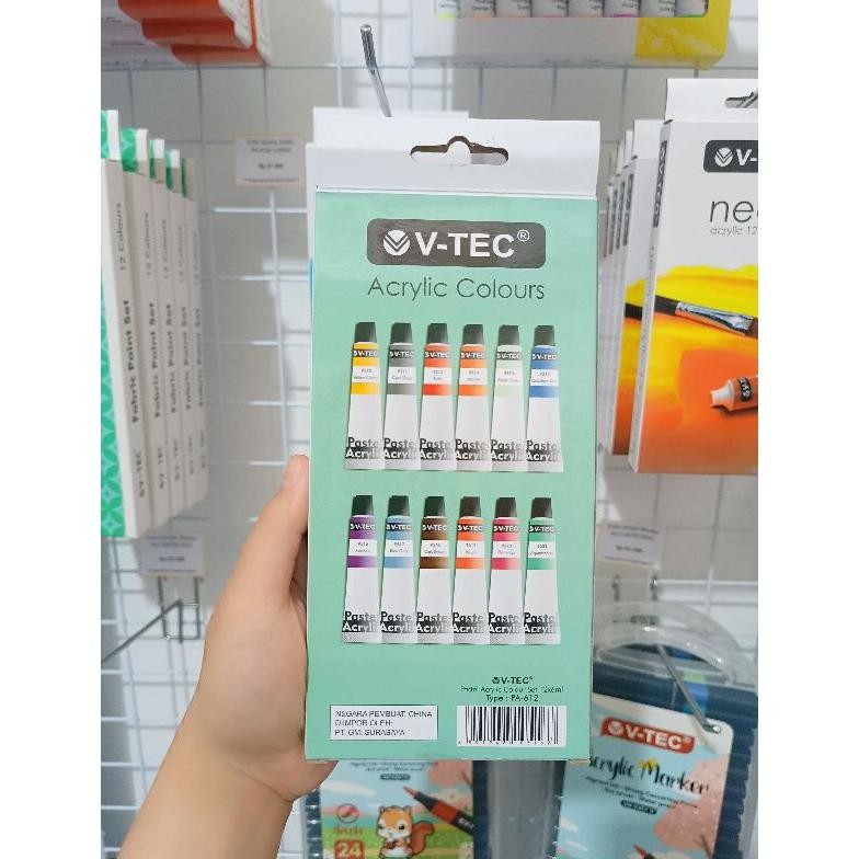 

V-tev Acrylic Colour Set Pastel PA-612/12x6ml / Cat Acrylic / Acrylic Pastel / Acrylic Set Terlaris