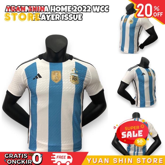 READY STOK JERSEY ARGENTINA  PLAYER ISSUE AWAY BINTANG 3 PRODUK TERBAIK