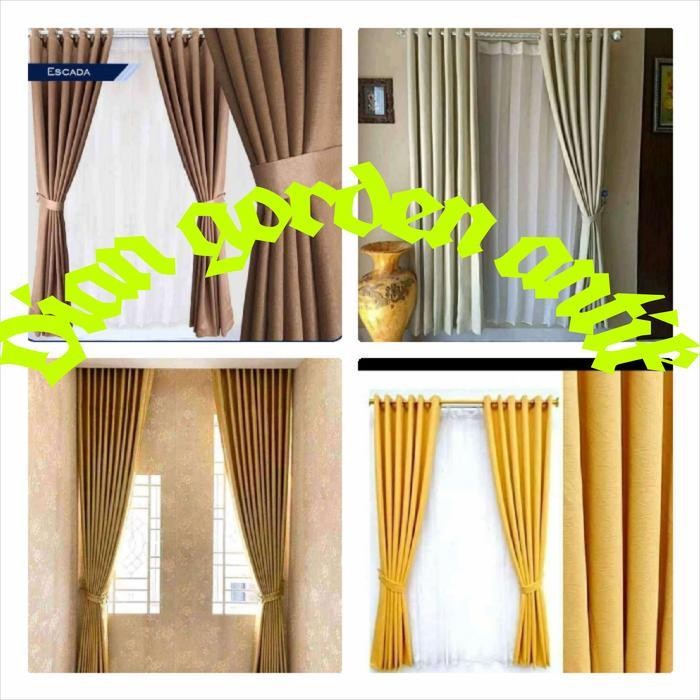 Tirai Gorden Jendela Polos Pintu Ruang Tamu Sekat Ruangan Blackout Original Dan Terpercaya